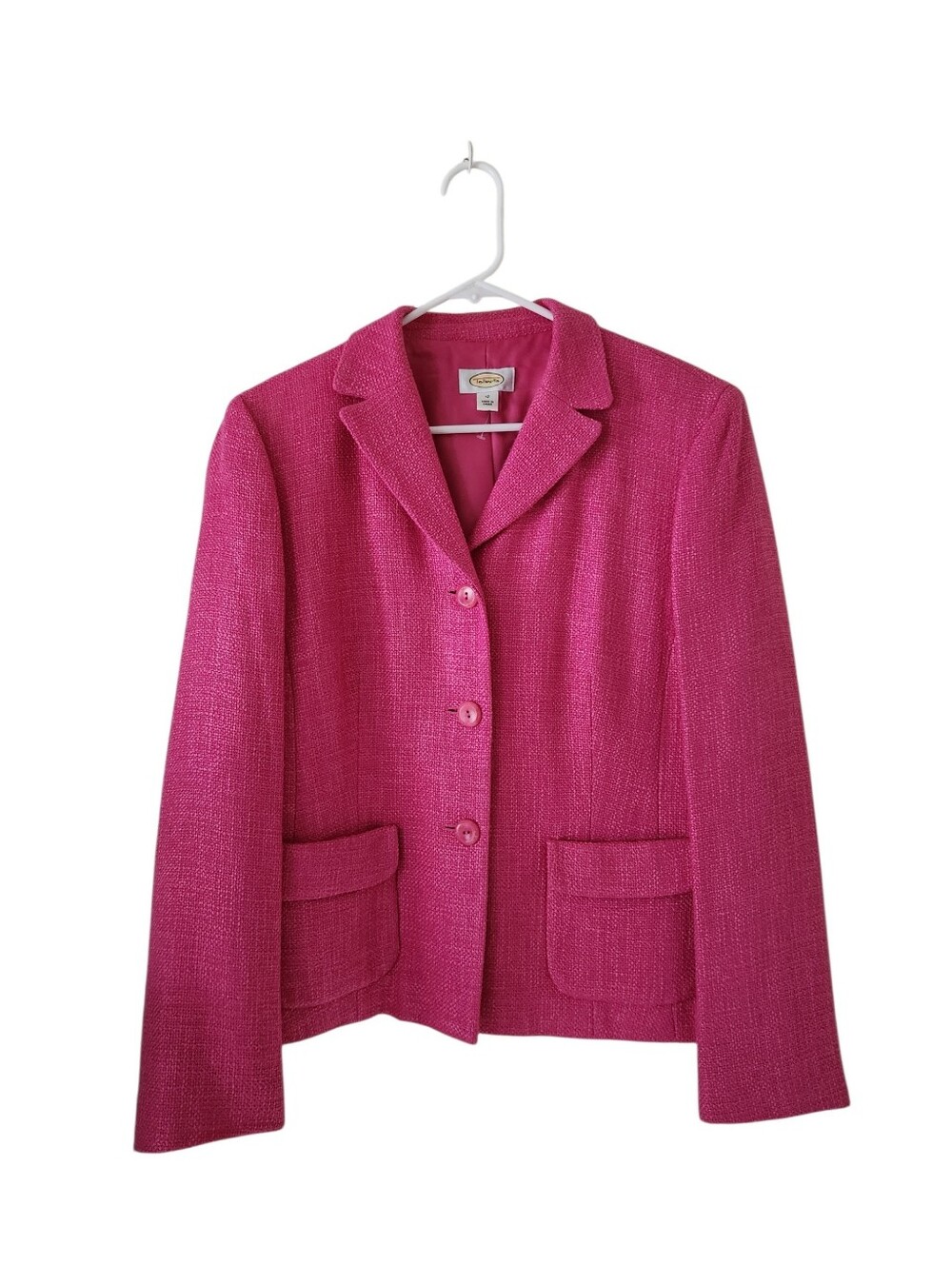 Talbots Hot Pink Textured Blazer